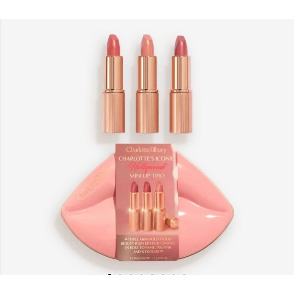 Charlotte Tillbury HOLLYWOOD Favorites ICONIC MINI LIP TRIO NIB